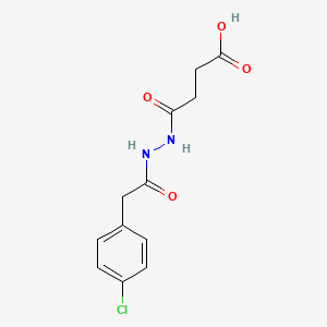 molecular formula C12H13ClN2O4 B4264384 4-{2-[(4-chlorophenyl)acetyl]hydrazino}-4-oxobutanoic acid 