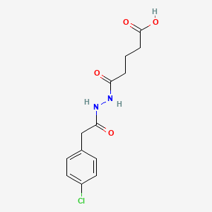 molecular formula C13H15ClN2O4 B4264397 5-{2-[(4-chlorophenyl)acetyl]hydrazino}-5-oxopentanoic acid 