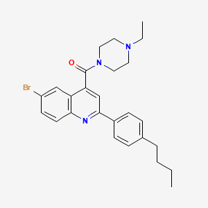 molecular formula C26H30BrN3O B4264405 6-bromo-2-(4-butylphenyl)-4-[(4-ethyl-1-piperazinyl)carbonyl]quinoline 