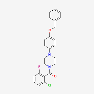 molecular formula C24H22ClFN2O2 B4264408 1-[4-(benzyloxy)phenyl]-4-(2-chloro-6-fluorobenzoyl)piperazine 
