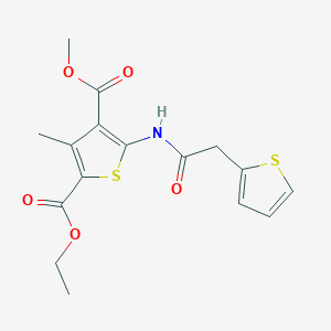 molecular formula C16H17NO5S2 B4264409 2-ethyl 4-methyl 3-methyl-5-[(2-thienylacetyl)amino]-2,4-thiophenedicarboxylate 