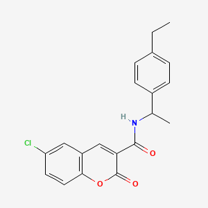molecular formula C20H18ClNO3 B4264417 6-chloro-N-[1-(4-ethylphenyl)ethyl]-2-oxo-2H-chromene-3-carboxamide 
