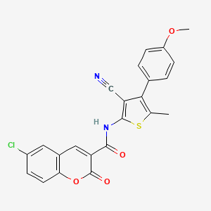 6-chloro-N-[3-cyano-4-(4-methoxyphenyl)-5-methyl-2-thienyl]-2-oxo-2H-chromene-3-carboxamide