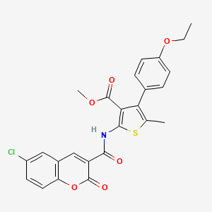molecular formula C25H20ClNO6S B4264427 methyl 2-{[(6-chloro-2-oxo-2H-chromen-3-yl)carbonyl]amino}-4-(4-ethoxyphenyl)-5-methyl-3-thiophenecarboxylate 