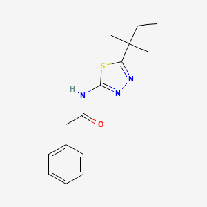 molecular formula C15H19N3OS B4264441 N-[5-(1,1-dimethylpropyl)-1,3,4-thiadiazol-2-yl]-2-phenylacetamide 