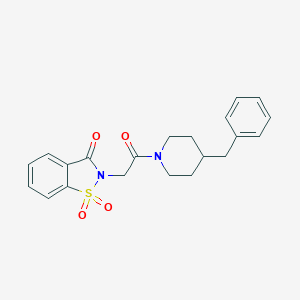 molecular formula C21H22N2O4S B426445 2-(2-(4-benzylpiperidin-1-yl)-2-oxoethyl)benzo[d]isothiazol-3(2H)-one 1,1-dioxide CAS No. 454447-78-0