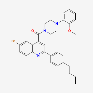 6-bromo-2-(4-butylphenyl)-4-{[4-(2-methoxyphenyl)-1-piperazinyl]carbonyl}quinoline