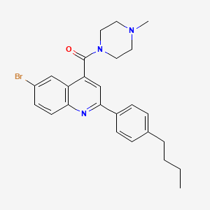 molecular formula C25H28BrN3O B4264467 6-bromo-2-(4-butylphenyl)-4-[(4-methyl-1-piperazinyl)carbonyl]quinoline 