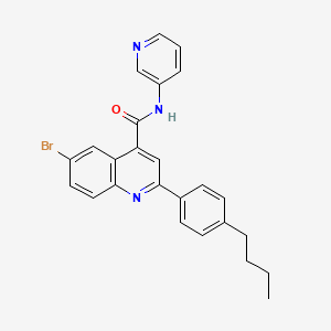 molecular formula C25H22BrN3O B4264470 6-bromo-2-(4-butylphenyl)-N-3-pyridinyl-4-quinolinecarboxamide 