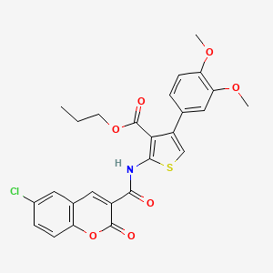 propyl 2-{[(6-chloro-2-oxo-2H-chromen-3-yl)carbonyl]amino}-4-(3,4-dimethoxyphenyl)-3-thiophenecarboxylate