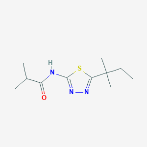 molecular formula C11H19N3OS B4264506 N-[5-(1,1-dimethylpropyl)-1,3,4-thiadiazol-2-yl]-2-methylpropanamide 