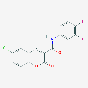 molecular formula C16H7ClF3NO3 B4264516 6-chloro-2-oxo-N-(2,3,4-trifluorophenyl)-2H-chromene-3-carboxamide 