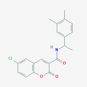 molecular formula C20H18ClNO3 B4264520 6-chloro-N-[1-(3,4-dimethylphenyl)ethyl]-2-oxo-2H-chromene-3-carboxamide 