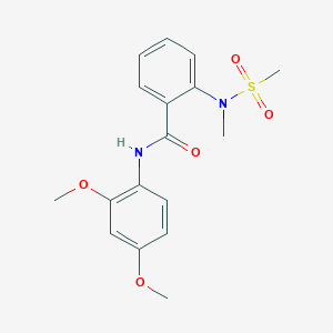 molecular formula C17H20N2O5S B426453 N-(2,4-dimethoxyphenyl)-2-[methyl(methylsulfonyl)amino]benzamide 