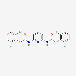 molecular formula C21H15Cl4N3O2 B4264538 N,N'-2,6-pyridinediylbis[2-(2,6-dichlorophenyl)acetamide] 