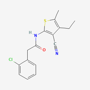molecular formula C16H15ClN2OS B4264561 2-(2-chlorophenyl)-N-(3-cyano-4-ethyl-5-methyl-2-thienyl)acetamide 