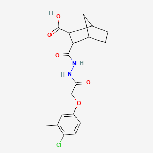 molecular formula C18H21ClN2O5 B4264572 3-({2-[(4-chloro-3-methylphenoxy)acetyl]hydrazino}carbonyl)bicyclo[2.2.1]heptane-2-carboxylic acid 