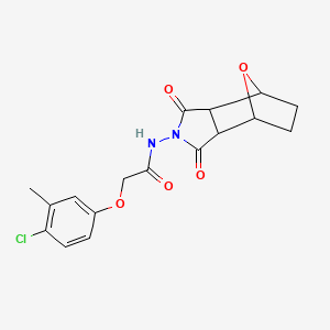 molecular formula C17H17ClN2O5 B4264578 2-(4-chloro-3-methylphenoxy)-N-(3,5-dioxo-10-oxa-4-azatricyclo[5.2.1.0~2,6~]dec-4-yl)acetamide 