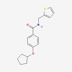 molecular formula C17H19NO2S B4264590 4-(cyclopentyloxy)-N-(2-thienylmethyl)benzamide 