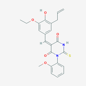 5-(3-allyl-5-ethoxy-4-hydroxybenzylidene)-1-(2-methoxyphenyl)-2-thioxodihydro-4,6(1H,5H)-pyrimidinedione
