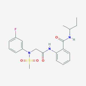 N-(sec-butyl)-2-({[3-fluoro(methylsulfonyl)anilino]acetyl}amino)benzamide