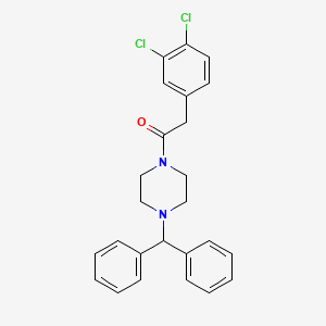 molecular formula C25H24Cl2N2O B4264693 1-[(3,4-dichlorophenyl)acetyl]-4-(diphenylmethyl)piperazine 