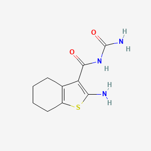 molecular formula C10H13N3O2S B4264694 2-amino-N-(aminocarbonyl)-4,5,6,7-tetrahydro-1-benzothiophene-3-carboxamide 