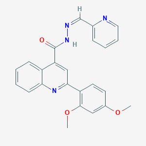 molecular formula C24H20N4O3 B4264697 2-(2,4-dimethoxyphenyl)-N'-(2-pyridinylmethylene)-4-quinolinecarbohydrazide 