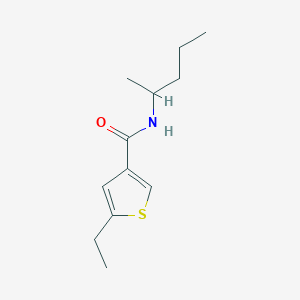 molecular formula C12H19NOS B4264705 5-ethyl-N-(1-methylbutyl)-3-thiophenecarboxamide 