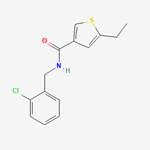 molecular formula C14H14ClNOS B4264713 N-(2-chlorobenzyl)-5-ethyl-3-thiophenecarboxamide 