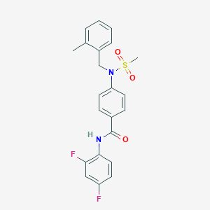 N-(2,4-difluorophenyl)-4-[(2-methylbenzyl)(methylsulfonyl)amino]benzamide