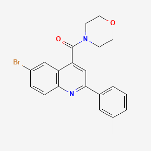 molecular formula C21H19BrN2O2 B4264744 6-bromo-2-(3-methylphenyl)-4-(4-morpholinylcarbonyl)quinoline 