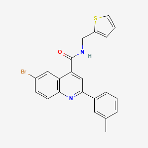 molecular formula C22H17BrN2OS B4264747 6-bromo-2-(3-methylphenyl)-N-(2-thienylmethyl)-4-quinolinecarboxamide 