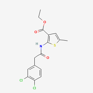 molecular formula C16H15Cl2NO3S B4264752 ethyl 2-{[(3,4-dichlorophenyl)acetyl]amino}-5-methyl-3-thiophenecarboxylate 