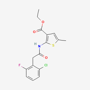 molecular formula C16H15ClFNO3S B4264758 ethyl 2-{[(2-chloro-6-fluorophenyl)acetyl]amino}-5-methyl-3-thiophenecarboxylate 