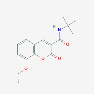 molecular formula C17H21NO4 B4264760 N-(1,1-dimethylpropyl)-8-ethoxy-2-oxo-2H-chromene-3-carboxamide 