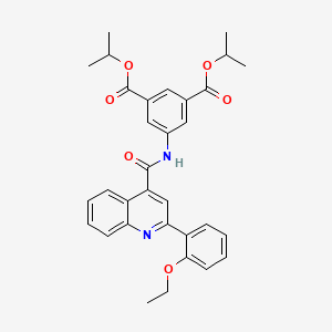 molecular formula C32H32N2O6 B4264762 diisopropyl 5-({[2-(2-ethoxyphenyl)-4-quinolinyl]carbonyl}amino)isophthalate 