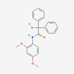 molecular formula C22H21NO4 B4264812 N-(2,4-dimethoxyphenyl)-2-hydroxy-2,2-diphenylacetamide 
