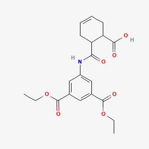molecular formula C20H23NO7 B4264815 6-({[3,5-bis(ethoxycarbonyl)phenyl]amino}carbonyl)-3-cyclohexene-1-carboxylic acid 