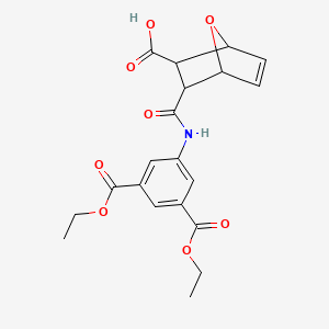 molecular formula C20H21NO8 B4264820 3-({[3,5-bis(ethoxycarbonyl)phenyl]amino}carbonyl)-7-oxabicyclo[2.2.1]hept-5-ene-2-carboxylic acid 