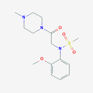 molecular formula C15H23N3O4S B426483 N-(2-methoxyphenyl)-N-[2-(4-methylpiperazin-1-yl)-2-oxoethyl]methanesulfonamide 