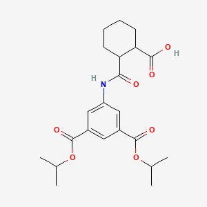 molecular formula C22H29NO7 B4264835 2-({[3,5-bis(isopropoxycarbonyl)phenyl]amino}carbonyl)cyclohexanecarboxylic acid 