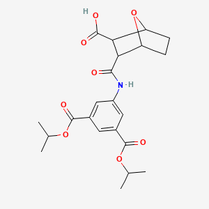 molecular formula C22H27NO8 B4264841 3-({[3,5-bis(isopropoxycarbonyl)phenyl]amino}carbonyl)-7-oxabicyclo[2.2.1]heptane-2-carboxylic acid 