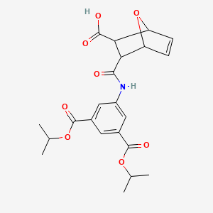 molecular formula C22H25NO8 B4264844 3-({[3,5-bis(isopropoxycarbonyl)phenyl]amino}carbonyl)-7-oxabicyclo[2.2.1]hept-5-ene-2-carboxylic acid 