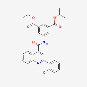 molecular formula C31H30N2O6 B4264856 diisopropyl 5-({[2-(2-methoxyphenyl)-4-quinolinyl]carbonyl}amino)isophthalate 