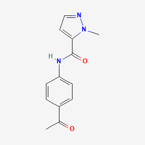 molecular formula C13H13N3O2 B4264865 N-(4-acetylphenyl)-1-methyl-1H-pyrazole-5-carboxamide 