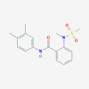 molecular formula C17H20N2O3S B426487 N-(3,4-dimethylphenyl)-2-[methyl(methylsulfonyl)amino]benzamide 