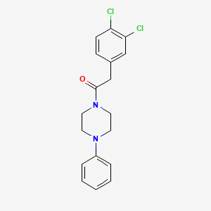 molecular formula C18H18Cl2N2O B4264878 1-[(3,4-dichlorophenyl)acetyl]-4-phenylpiperazine 