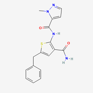 molecular formula C17H16N4O2S B4264882 N-[3-(aminocarbonyl)-5-benzyl-2-thienyl]-1-methyl-1H-pyrazole-5-carboxamide 