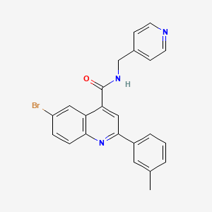 molecular formula C23H18BrN3O B4264924 6-bromo-2-(3-methylphenyl)-N-(4-pyridinylmethyl)-4-quinolinecarboxamide 